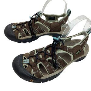 Keen Womens Brown/Blue Water Hiking Sandals Size 9